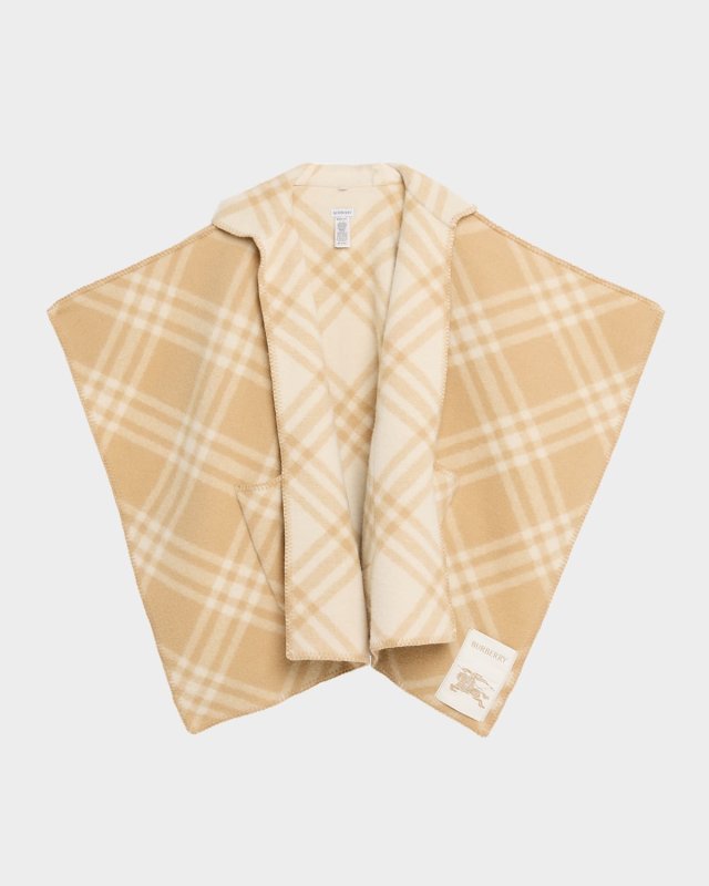Catherine Reversible Wool Check EKD Cape